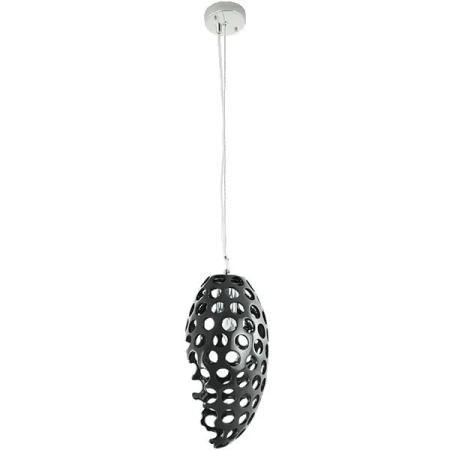 Lampa wisząca czarna ażurowa z żywicy 6731/1 BL POLYSK z serii POLYSK - Lampy Elem